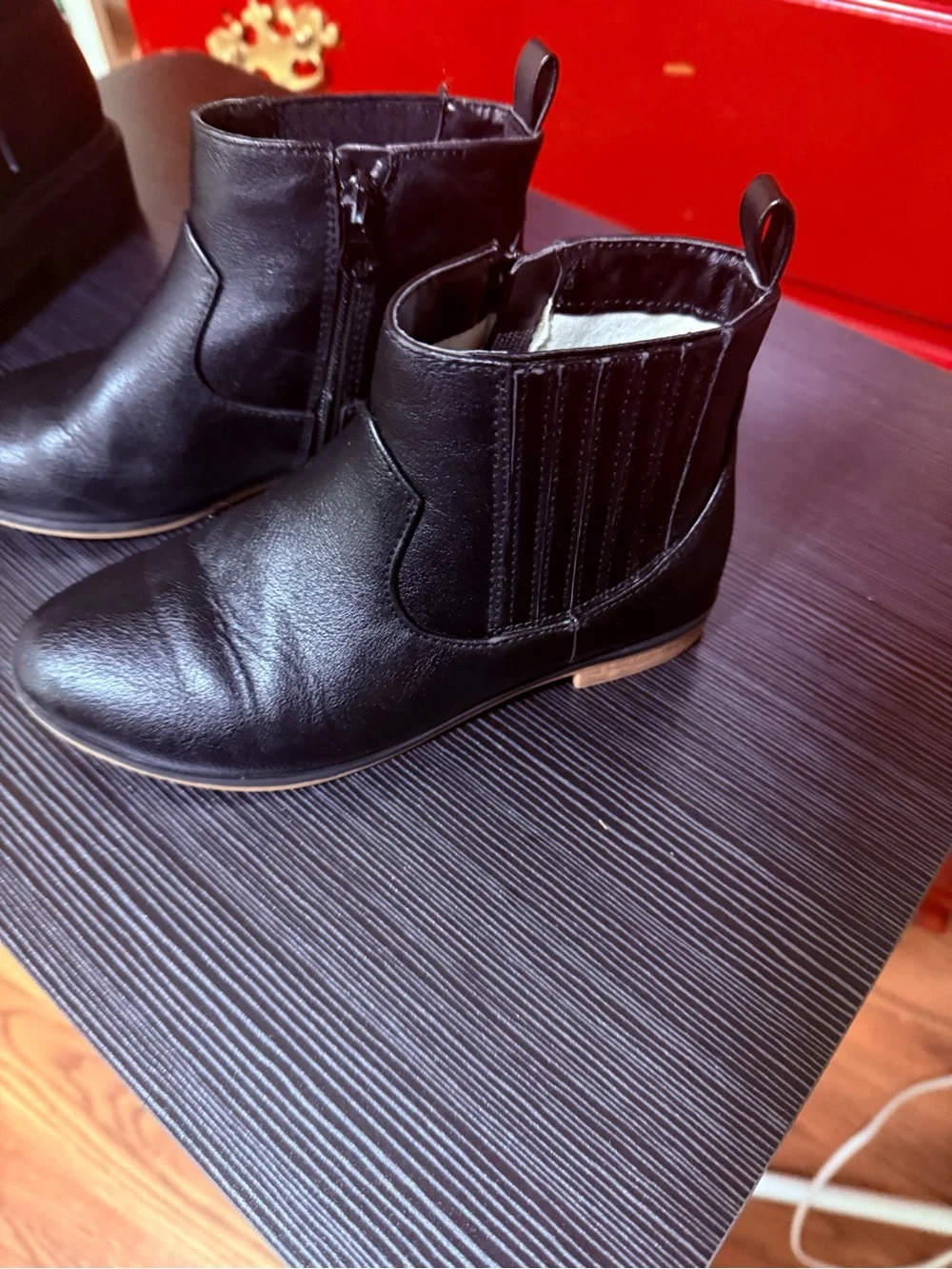 Girls Black ankle booties